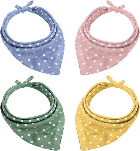 4 PCS Dog Bandanas ، Boy Boy Girl Dog Bandanas ، Multi Color Mixed Puppy Bandana ، Dogsable Dogs Actable Cotton Pet. in Kuwait