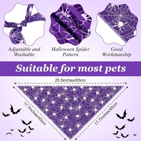 Frienda 30 Pieces Halloween Dog Bandanas Bulk Pumpkin Bandanas for Dogs Soft Kerchief Set Bibs Triangle Doggie Scarf for Small Medium Large Pets Halloween Party Decoration in Saudi Arabia