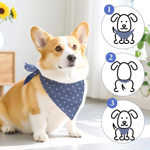 4 PCS Dog Bandanas ، Boy Boy Girl Dog Bandanas ، Multi Color Mixed Puppy Bandana ، Dogsable Dogs Actable Cotton Pet. in Kuwait