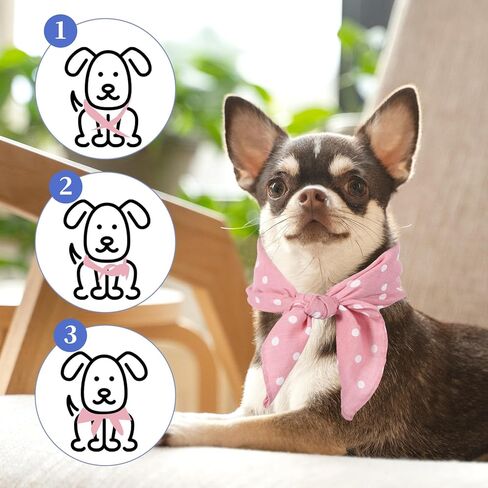 4 PCS Dog Bandanas ، Boy Boy Girl Dog Bandanas ، Multi Color Mixed Puppy Bandana ، Dogsable Dogs Actable Cotton Pet. in Kuwait