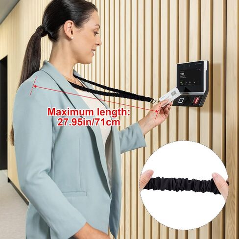 2PCS Scrunchie Lanyards لشارات الهوية ، حبل الرقبة القابل للسحب للنساء ، مرن المعلم الحبل in Kuwait