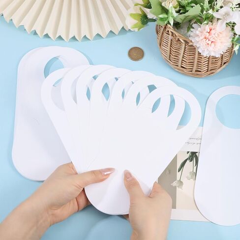 Globleland 30pcs ، شماعات الباب فارغة علامات 9.06x3.54inch diy البلاستيك لا تزعج شماعات الباب المعلقة علامات ل Diy Craft Door Home Office Restaurant Restaurant Restaurant in Saudi Arabia