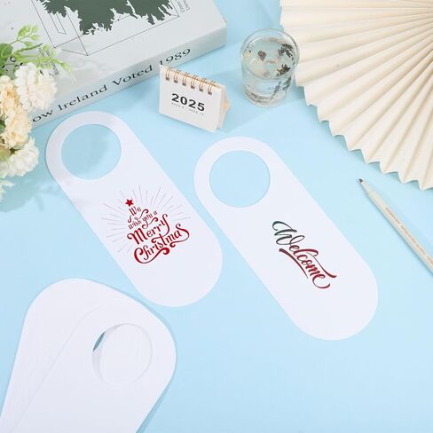 Globleland 30pcs ، شماعات الباب فارغة علامات 9.06x3.54inch diy البلاستيك لا تزعج شماعات الباب المعلقة علامات ل Diy Craft Door Home Office Restaurant Restaurant Restaurant in Saudi Arabia