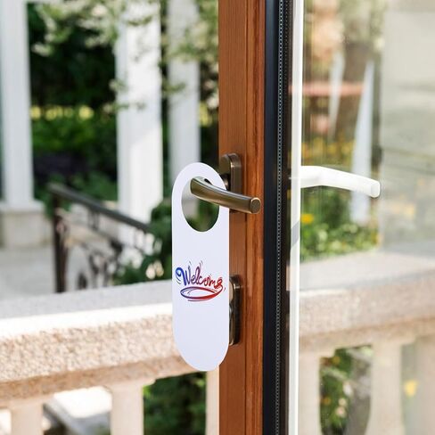 Globleland 30pcs ، شماعات الباب فارغة علامات 9.06x3.54inch diy البلاستيك لا تزعج شماعات الباب المعلقة علامات ل Diy Craft Door Home Office Restaurant Restaurant Restaurant in Saudi Arabia