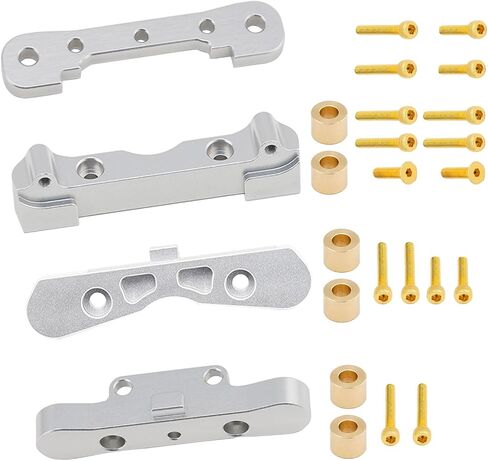 CNC 7075 Aluminum Alloy Front and Rear Lower Arm Suspension Hanger Mount Set Suitable for Arrma 1/7 Felony Limitless Mojave 6s 1/8 Kraton Notorious Outcast Typhon 6S Upgrades (Front and Rear) in Kuwait