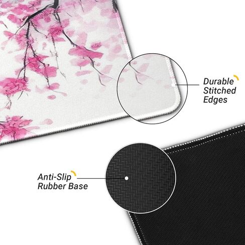 لوحة الماوس للألعاب ، كبيرة 31.5 × 11.8 بوصة ، وسادة لوحة مفاتيح طويلة ، حصيرة فأر لطيفة للكمبيوتر مع حواف مخيط وقاعدة غير قابلة للانزلاق (وايلد زهرة) in Kuwait