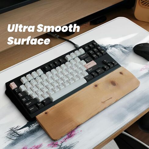 لوحة الماوس للألعاب ، كبيرة 31.5 × 11.8 بوصة ، وسادة لوحة مفاتيح طويلة ، حصيرة فأر لطيفة للكمبيوتر مع حواف مخيط وقاعدة غير قابلة للانزلاق (وايلد زهرة) in Kuwait