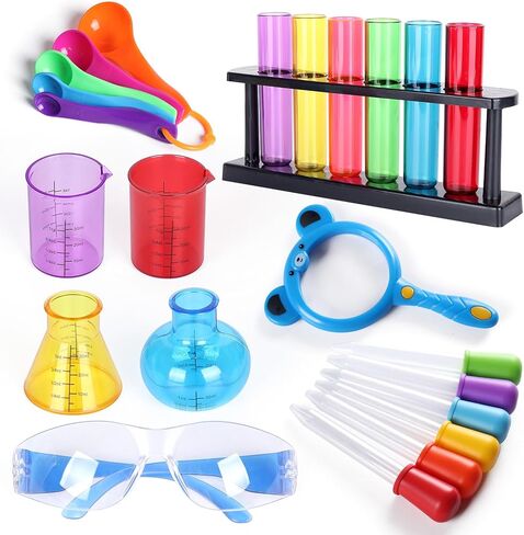 Test Tubes Dropper Beaker Set, Science Kits for Kids, Droppers Chemistry Set STEM Toys for Toddlers, Preschool Science Center Materials, Science Experiments for Kids 4-6 Homeschool Supplies in Saudi Arabia