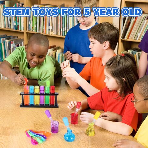 Test Tubes Dropper Beaker Set, Science Kits for Kids, Droppers Chemistry Set STEM Toys for Toddlers, Preschool Science Center Materials, Science Experiments for Kids 4-6 Homeschool Supplies in Saudi Arabia