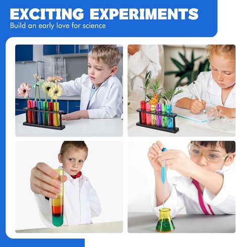 Test Tubes Dropper Beaker Set, Science Kits for Kids, Droppers Chemistry Set STEM Toys for Toddlers, Preschool Science Center Materials, Science Experiments for Kids 4-6 Homeschool Supplies in Saudi Arabia