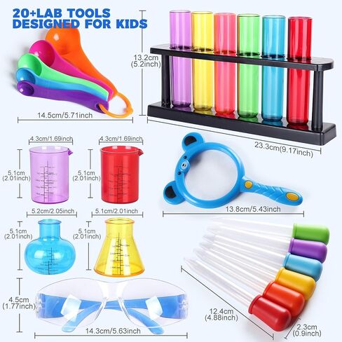 Test Tubes Dropper Beaker Set, Science Kits for Kids, Droppers Chemistry Set STEM Toys for Toddlers, Preschool Science Center Materials, Science Experiments for Kids 4-6 Homeschool Supplies in Saudi Arabia