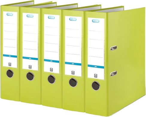 Smart Pro 400053621 Folder 8 cm Wide DIN A4 Pack of 5 A4 Light Green with Insert Spine Label and Plastic Cover Exterior in Kuwait