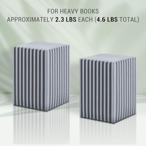 MyGift مساند كتب مزخرفة من الخشب المحروق الريفي بتصميم مثلث، حامل كتب خشبي للمكتب مع حلقة نحاسية، زوج واحد in Kuwait