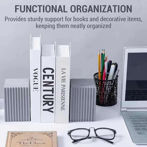 MyGift مساند كتب مزخرفة من الخشب المحروق الريفي بتصميم مثلث، حامل كتب خشبي للمكتب مع حلقة نحاسية، زوج واحد in Kuwait