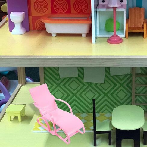 Upkoch 2 PCS Mini Dolls House Chairs ، 6.68 بوصة للبلاستيك Doll House كراسي ، وملحقات شاطئية مصغرة للحرف اليدوية ، وأثاث دمية للدمى 11.5 بوصة ، والوردي. in Saudi Arabia