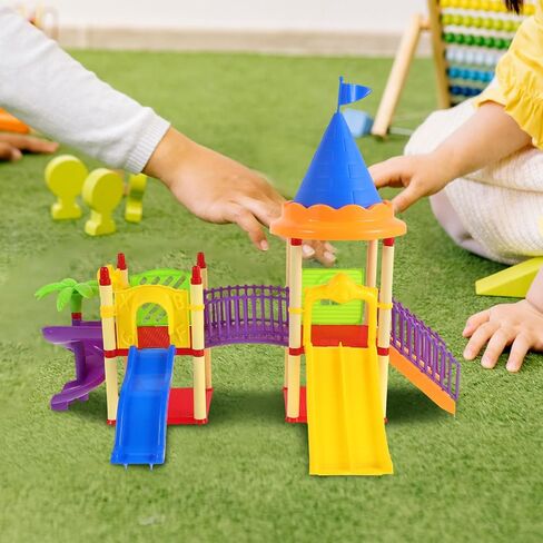TOYANDONA Slide Toys Models Miniature Decor Doll House Furniture and Accessories Set Mini Ornament Mini Playground Equipment Doll House Crafts Home Ornaments Model Child Outdoor in Saudi Arabia
