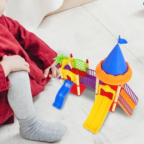 TOYANDONA Slide Toys Models Miniature Decor Doll House Furniture and Accessories Set Mini Ornament Mini Playground Equipment Doll House Crafts Home Ornaments Model Child Outdoor in Saudi Arabia