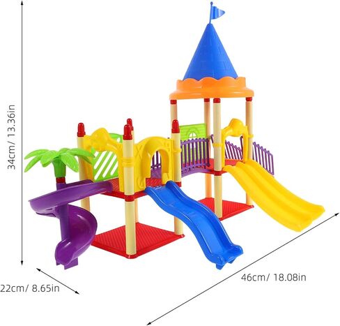 TOYANDONA Slide Toys Models Miniature Decor Doll House Furniture and Accessories Set Mini Ornament Mini Playground Equipment Doll House Crafts Home Ornaments Model Child Outdoor in Saudi Arabia