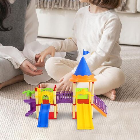TOYANDONA Slide Toys Models Miniature Decor Doll House Furniture and Accessories Set Mini Ornament Mini Playground Equipment Doll House Crafts Home Ornaments Model Child Outdoor in Saudi Arabia