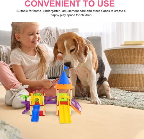 TOYANDONA Slide Toys Models Miniature Decor Doll House Furniture and Accessories Set Mini Ornament Mini Playground Equipment Doll House Crafts Home Ornaments Model Child Outdoor in Saudi Arabia