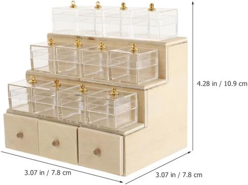 Dollhouse Candy Display Box Miniature Wooden Drafl Grager Model Mini Fruit Fruit Display Rack Furniture Association 1: 12 Doll Decor Decor in Kuwait