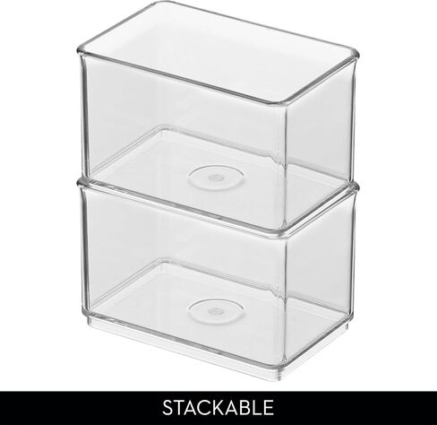 Idesign Small Organizer Bin - مجموعة من 4 - واضحة - مصنوعة في الولايات المتحدة الأمريكية in Saudi Arabia