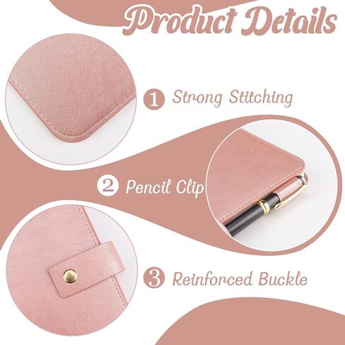 PU Leather Composition Notebook Cover 9 3/4 X 7 1/2 in with B5 Composition Book 100 Sheets Vintage Rustic Distressed PU Leather Journal Notebook Cover Portfolio for School Office Home (Rose Pink) in Saudi Arabia