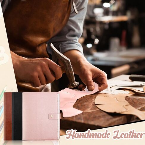PU Leather Composition Notebook Cover 9 3/4 X 7 1/2 in with B5 Composition Book 100 Sheets Vintage Rustic Distressed PU Leather Journal Notebook Cover Portfolio for School Office Home (Rose Pink) in Saudi Arabia