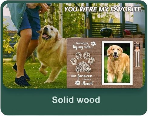 Dog Remembrance Gift Memorial Gifts for Dogs or Cats,Picture Frame with Paw Print Design,Loss of Dog Sympathy ,Wood Photo Display with Quote and Hair Keepsake Vial,a Grieving Friend Pet Lost Gift and Dead box (wood,4*6) in Saudi Arabia