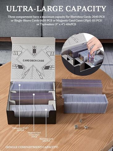 1800+ صناديق تخزين سطح السفينة ، مربع بطاقة تداول المغناطيسي ، Card Card Card Card Case for Magic Commander Yugioh TCG TGG Cards Sports Cards in Kuwait
