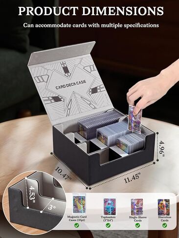 1800+ صناديق تخزين سطح السفينة ، مربع بطاقة تداول المغناطيسي ، Card Card Card Card Case for Magic Commander Yugioh TCG TGG Cards Sports Cards in Kuwait