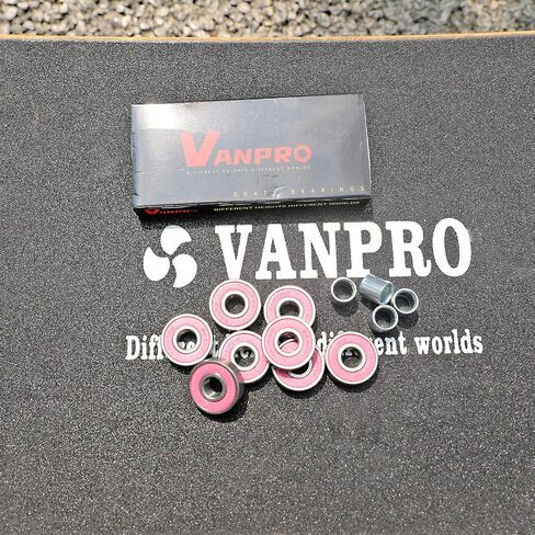 Vanpro Skateboard Bearings Longboards Bearing Set,608RS 608ZZ Bearings, 8x22x7 High Carbon Steel(Snow Gray, Pack of 16)… in Saudi Arabia