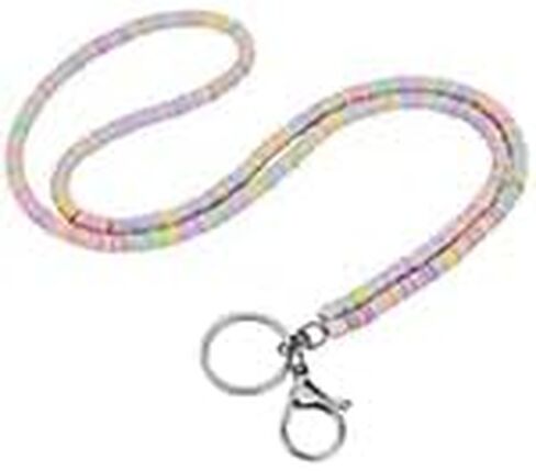 الحبل المعلم بالخرز لشارات الهوية والمفاتيح اللطيفة Clay Boho Lanyard for Women Cruise Ship Cards Office Office Office Office in Kuwait