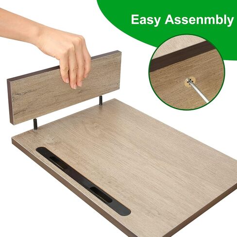 ZyfaB Desk Dual Monitor Stand Riser ، حامل كمبيوتر لرفوف مكتب مراقبة المكتب لرصد شاشة الخشب الكبيرة مع الطول والزاوية القابلة للتعديل والبني in Saudi Arabia