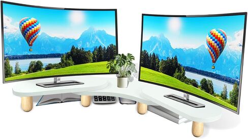 Monitor Stand Riser, Desktop Computer Stand for Desk Small Monitor Stand TV/Screen/PC/Laptop Riser Computer Stand Desktop Shelf, Desk Organizers and Accessories, Pink Desk Organizer (Pink, Single) in Saudi Arabia