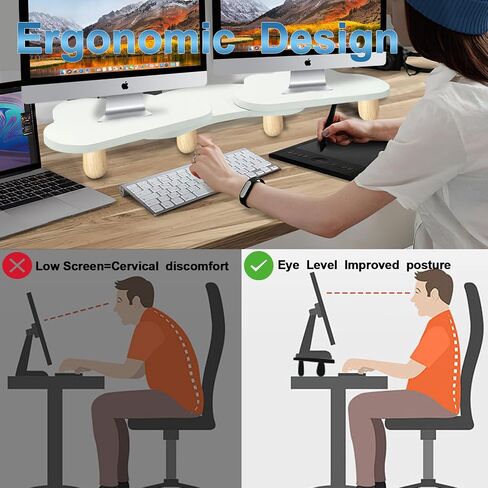 Monitor Stand Riser, Desktop Computer Stand for Desk Small Monitor Stand TV/Screen/PC/Laptop Riser Computer Stand Desktop Shelf, Desk Organizers and Accessories, Pink Desk Organizer (Pink, Single) in Saudi Arabia