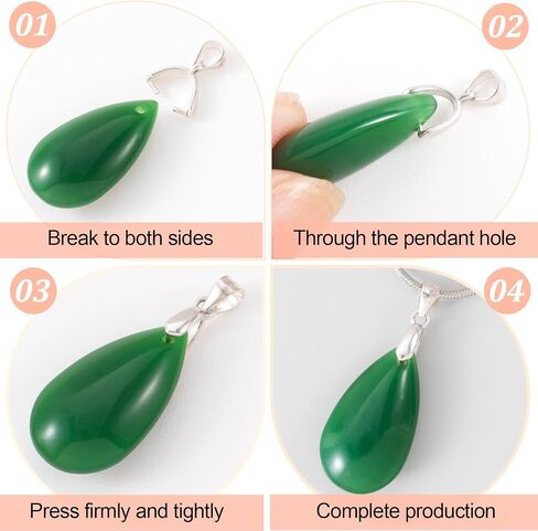 2 PCS 925 Sterling Silver Pinch Bails لصنع المجوهرات ، قلادة قلادة قلادة ، مصنع المجوهرات ، مستلزمات لصنع المجوهرات ، قرط ، قلادة ، مركبة (فضية) in Saudi Arabia