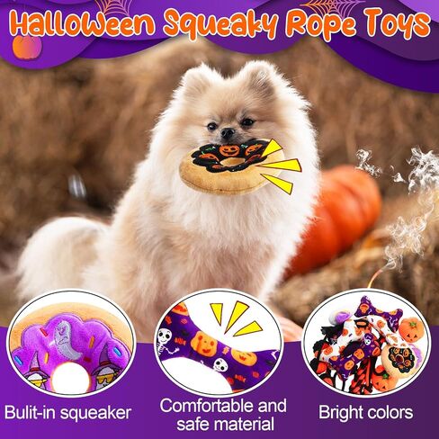 16 PCS Halloween Dog Advent Calendar 2025 Squeaky Toys Pumpkin Ghost Interactive Ball and Bones Agm For Small Medium Exper Gare Guppy Buppy Heagh Hight (Halloween) in Kuwait