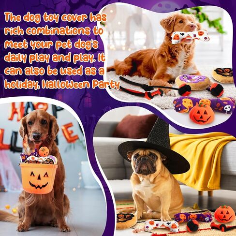 16 PCS Halloween Dog Advent Calendar 2025 Squeaky Toys Pumpkin Ghost Interactive Ball and Bones Agm For Small Medium Exper Gare Guppy Buppy Heagh Hight (Halloween) in Kuwait