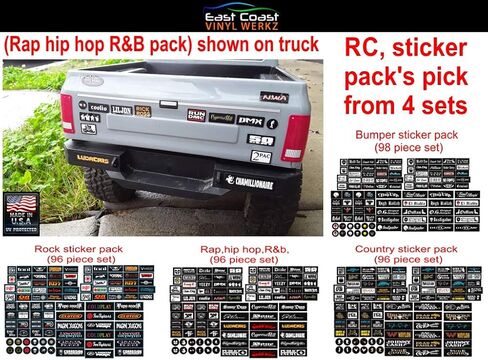 شارات المصد/النافذة لملحق Cralwer مقياس RC - 4 أنماط للاختيار من بينها - من أجل: محور SCX10 II RC4WD Redcat Gen8 Trx4 Vanquish VS4-10 (Rock) in Kuwait