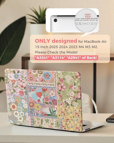 iLeadon Compatible with MacBook Air M4 Case, 2025 2024 2023 Release A3241 A3114 A2941 M4 M3 M2, Plastic Hard Shell Cases+Keyboard Cover, MacBook Air 15 inch Case Protective Cute (Green) in Saudi Arabia