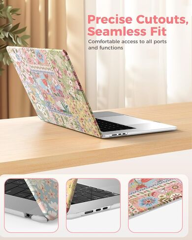 iLeadon Compatible with MacBook Air M4 Case, 2025 2024 2023 Release A3241 A3114 A2941 M4 M3 M2, Plastic Hard Shell Cases+Keyboard Cover, MacBook Air 15 inch Case Protective Cute (Green) in Saudi Arabia