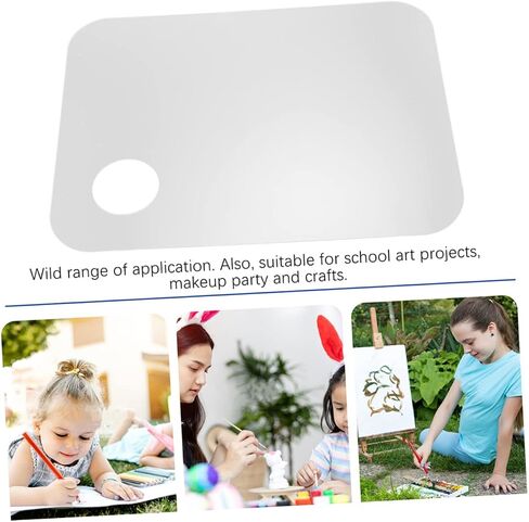 1Set Acrylic Makeup Mixing Tray with Spatula Palette for Foundation Lipstick Eyeshadow Nail Polish for Professionals Students Art Projects in Saudi Arabia
