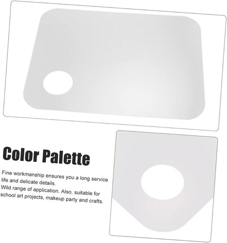 1Set Acrylic Makeup Mixing Tray with Spatula Palette for Foundation Lipstick Eyeshadow Nail Polish for Professionals Students Art Projects in Saudi Arabia