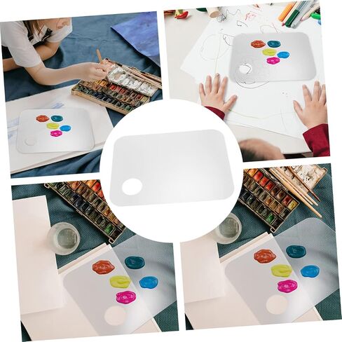 1Set Acrylic Makeup Mixing Tray with Spatula Palette for Foundation Lipstick Eyeshadow Nail Polish for Professionals Students Art Projects in Saudi Arabia
