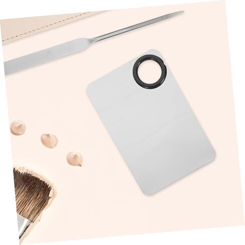 لوحة خلط Makeup Foundation Generic 1SET مع ملعقة سهلة لوحة خلط ألوان نظيفة لمزج صبغة المكياج والاستخدام الشخصي in Saudi Arabia