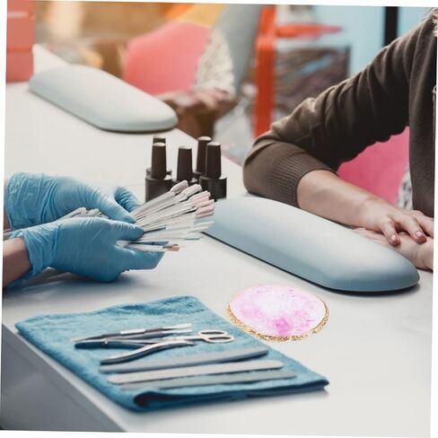2pcs راتنجات ذهبية الأظافر ألواح خلط ألوان لعرض مانيكير لتنظيفها لمزج أحمر الشفاه طلاء الأظافر in Saudi Arabia