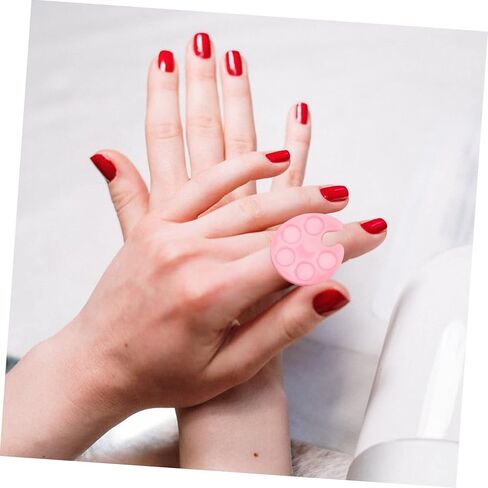NOLITOY 20PCS Cartoon Nail Art Ring صواني خلط ملونة متنوعة لسهولة التطبيق وعرض مستلزمات مانيكورات مهنية متينة in Kuwait
