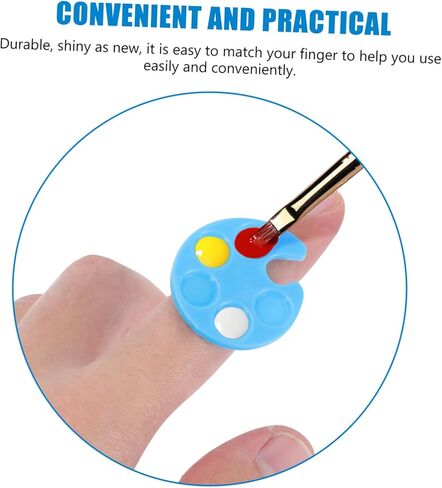 NOLITOY 20PCS Cartoon Nail Art Ring صواني خلط ملونة متنوعة لسهولة التطبيق وعرض مستلزمات مانيكورات مهنية متينة in Kuwait