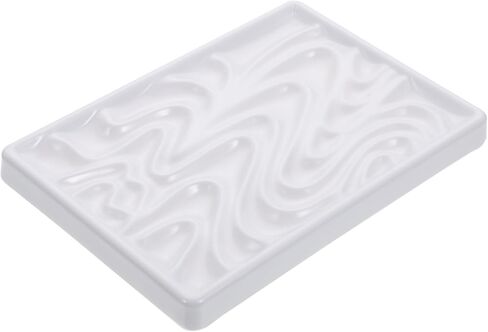 Homoyoyo Wavy Ceramic Paint Tray for Artists 1-Piece Gouache Mixing Palette Sturdy Porcelain Watercolor Mixing Plate for Painting and Drawing in Saudi Arabia